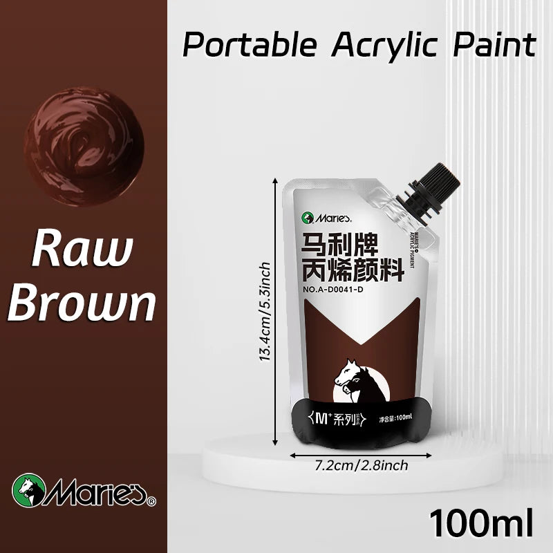 100ml Marie's Acrylic Paint,Assorted Colors,Waterproof,Pigments for DIY Craft,Rock,Wood,Professional Pigments for Adults,Arti