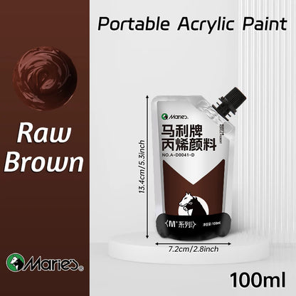 100ml Marie's Acrylic Paint,Assorted Colors,Waterproof,Pigments for DIY Craft,Rock,Wood,Professional Pigments for Adults,Arti