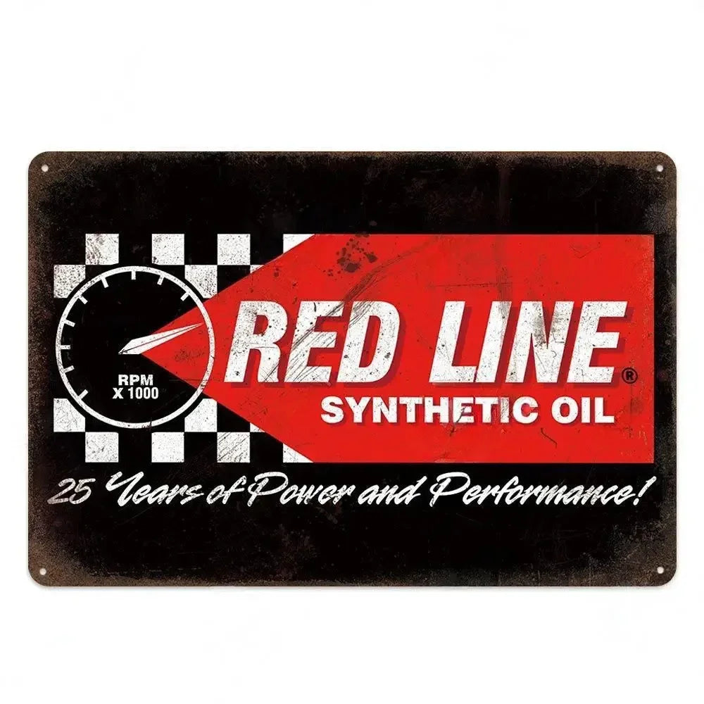 Engine Oil Vintage Signs Poster Metal Sign Decorative Plaque for Garage Gas Station Man Cave Club Bar Home Room Wall Decor