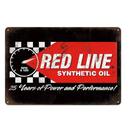 Engine Oil Vintage Signs Poster Metal Sign Decorative Plaque for Garage Gas Station Man Cave Club Bar Home Room Wall Decor
