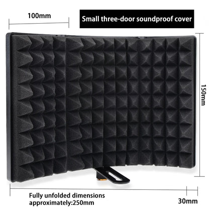 3/5, panel recording spray screen, noise-reducing and sound-absorbing microphone, high-density absorption foam for filtering 