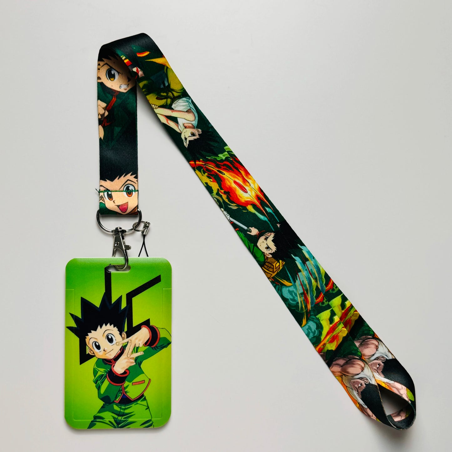 Anime Characters Card Holder Lanyards Keys Neck Strap Card Badge Keychain ID Credit Bus Card Cover Hang Rope Lariat Lanyard -