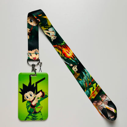 Anime Characters Card Holder Lanyards Keys Neck Strap Card Badge Keychain ID Credit Bus Card Cover Hang Rope Lariat Lanyard -