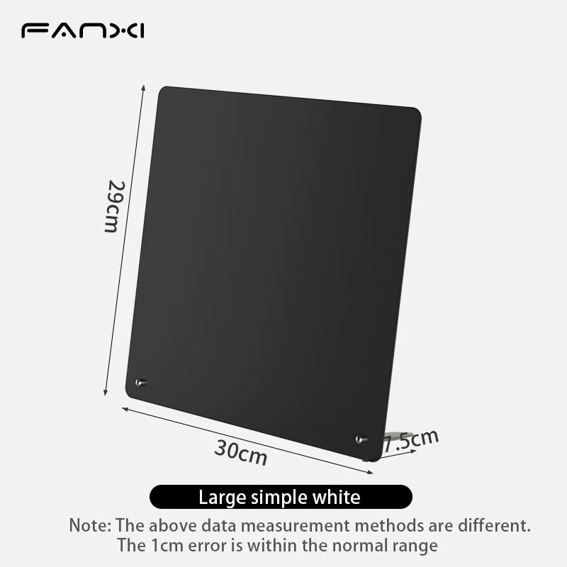 Magnetic Bulletin Board with Stand Magnetic Board for Tabletop with Magnetic Clamp Metal Board for Magnets Display - Large bl