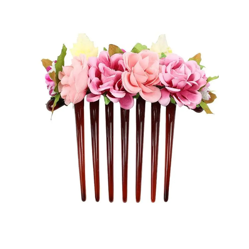 Bridal Hair Combs Rustic Wedding Floral Women Stimulation Flower Hairpins Brides Wedding Elegant Hair Accessories