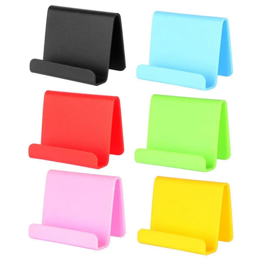 Mobile Phone Holder Table Desktop Stand Plastic Desk Mount Candy Color Mini Portable Holder Bracket for Smartphone