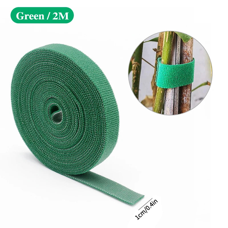 3 Rolls Green Garden Twine Plant Ties Nylon Plant Bandage Garden Hook Loop Bamboo Cane Wrap Support Garden Accessories - Gree