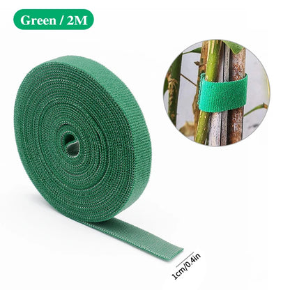 3 Rolls Green Garden Twine Plant Ties Nylon Plant Bandage Garden Hook Loop Bamboo Cane Wrap Support Garden Accessories - Gree