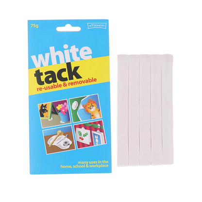 50/75G White Tack Reusable Adhesive Putty Sticky Tack Non-Toxic Removable Wall Safe Tack Putty for Poster Photo Frames Party 