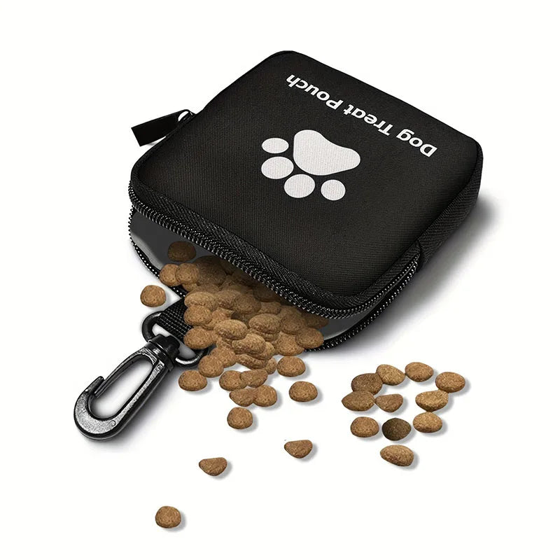 Portable Dog Treat Bag Outdoor Training Dog Food Pocket Multifunctional Dog Reward Bags Pet Supplies - Black