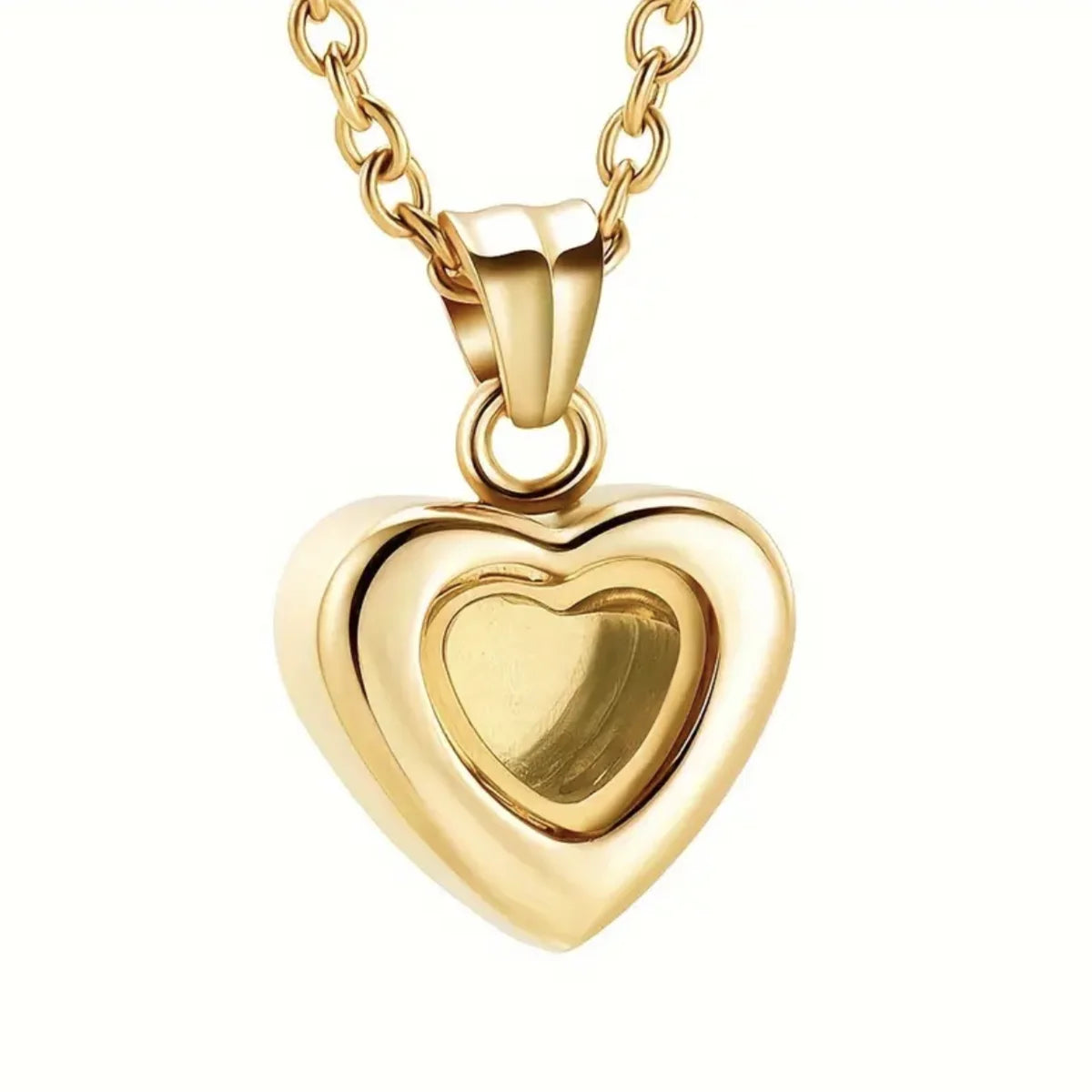 Cremation Jewelry for Ashes for Human Keepsake Stainless Steel Memorial Pendant Cremation Urn Necklace for Human Ashes - Gold