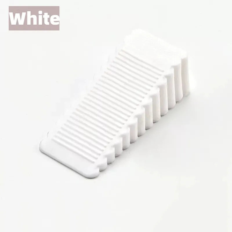 Safety Silicone Door Stop Stoppers Block Wedge Doorstops Door Stopper Home Office Door Rear Retainer Anti-collision Stop - Wh
