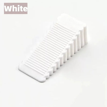 Safety Silicone Door Stop Stoppers Block Wedge Doorstops Door Stopper Home Office Door Rear Retainer Anti-collision Stop - Wh