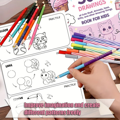 How to Draw Anything for Painting Enthusiast, 300 Cute Step-by-Step Simple Drawings of Adorable Things, Animals, Food, Gifts