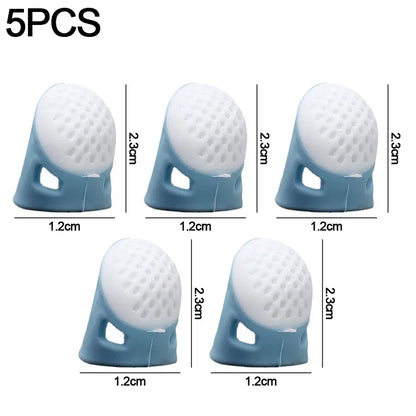Silicone Thimbles Finger Tips Protector Anti-Slip Finger Covers Hand Cross-stitch Sewing DIY Tools Household Sewing Accessori