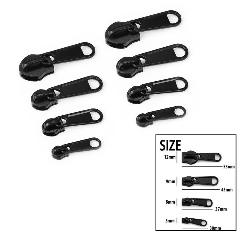 Zipper Head Zipper Repair Kit Easy Fix Zipper Slider Head Puller Closure Universal Replacement Broken Wearable 3# 5# 8# 10# -
