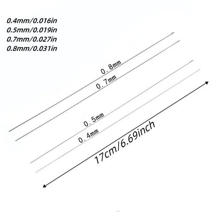 2pcs Beaded Needles With Steel Needles, Long And Thin Beaded Leads, Side Threaded Hooks And Beads For DIY Handmade Jewelry