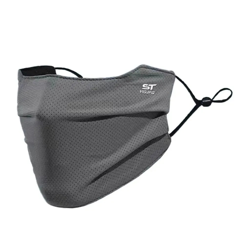 Breathable Ice Silk Face Cover UV Face Shield Washable Reusable Sun Protection Face Mask for Motorcycle Running Riding Exerci