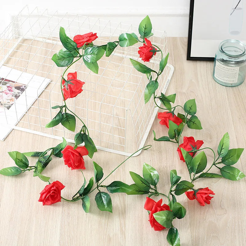 7ft 2m Flower String Artificial Wisteria Vine Garland Plants Foliage Outdoor Home Trailing Flower Fake Flower Hanging Wall De