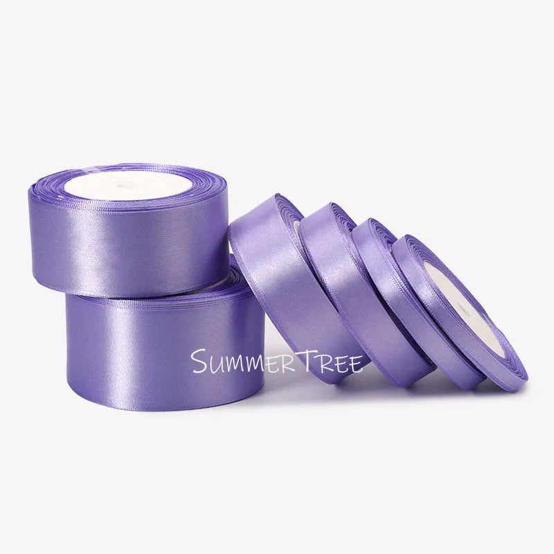 Satin Ribbon 25yards 6mm - 50mm Sash Gift Wrap Bow Handmade DIY Craft Halloween Christmas Wedding Birthday Party Decoration -