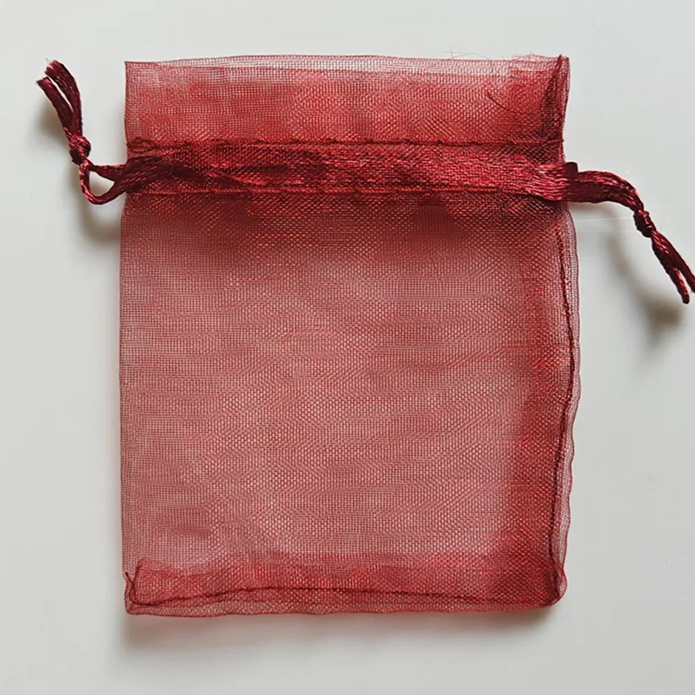 25/50/100pcs Organza Gift Bag Multicolor Drawstring Pouches For Candy Jewelry Bag Packing Wedding Gift Bags Organza Bag