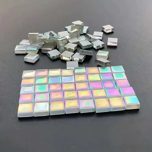 100pcs Colorful Metallic Gloss Mosaic DIY Material Particles Hand Painting Material Suitable for Creative Decoration Puzzle