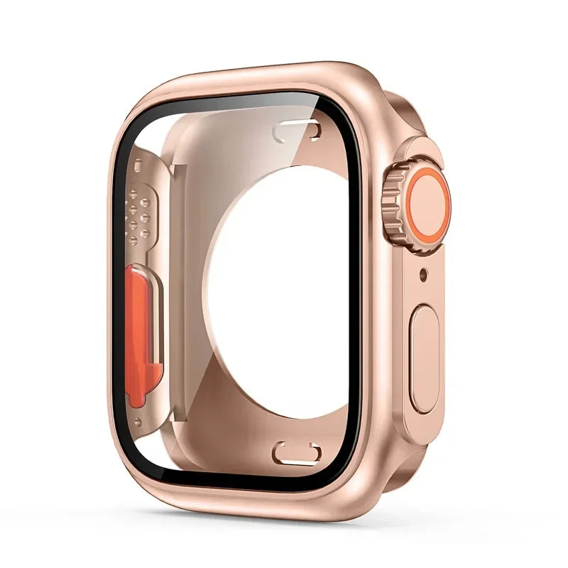 Tempered Glass+Cover For Apple Watch case 46mm 42mm 45mm 44mm 41mm 40mm Screen bumper Protector for iwatch serie 10 9 8 7 6 S