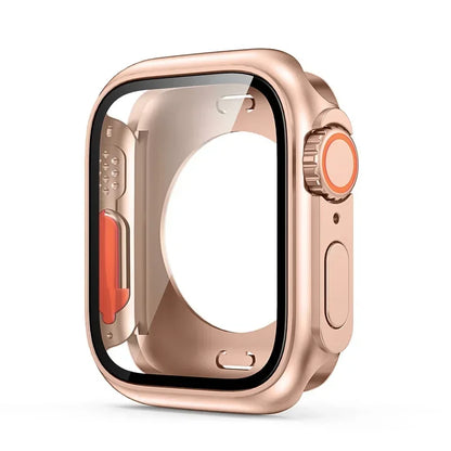 Tempered Glass+Cover For Apple Watch case 46mm 42mm 45mm 44mm 41mm 40mm Screen bumper Protector for iwatch serie 10 9 8 7 6 S