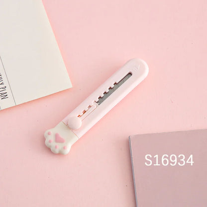 Mr.Paper Mini Portable Cat's Paw Tool Knife Cute Creative Exquisite Handbook Decoration Paper Cutting Stationery Supplies - S