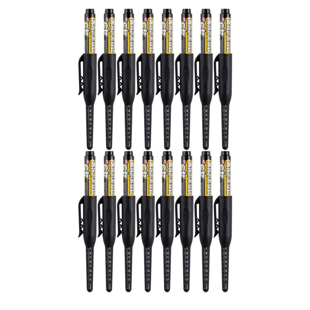 4-40Pcs White/Black/Blue/Red 45mm Deep Hole Marker Pens Long Nib Head Carpenter Pen Waterproof for Measuring Woodworking Offi