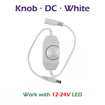 Touch / Knob / Button Switch Dimmer Brightness Adjust for 3528 5050 COB LED Strip Light DC 12V 24V USB 5V Stepless Dimming - 
