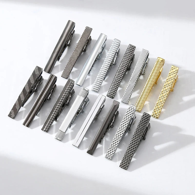 Tie Pin For Men Classic Tie Clips Copper Tie Bar Tie Collar Pin Business Corbata Necktie Clip Jewelry Gift Wedding Accessorie