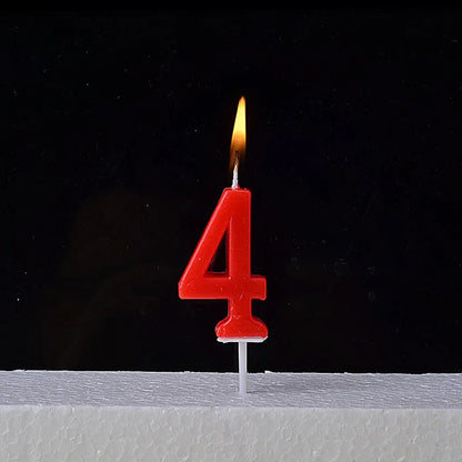 1Pcs Gold Happy Birthday Number Cake Candles 0 1 2 3 4 5 6 7 8 9 Cake Topper Kids Girls Boys Bar Baby Party Supplies Decorati