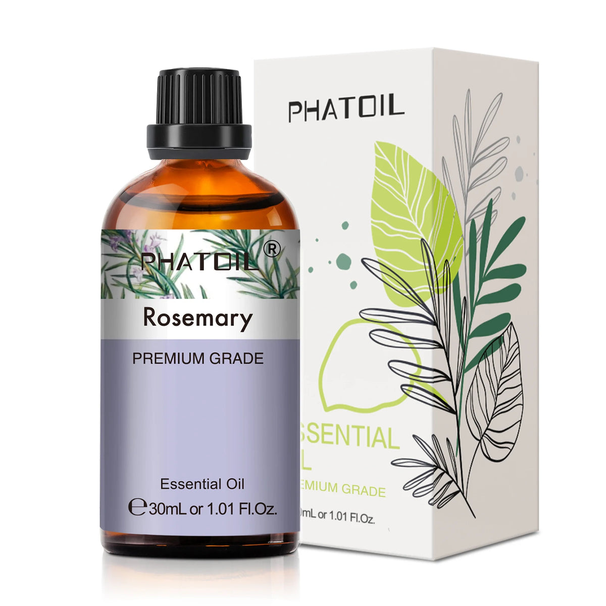 PHATOIL 1PCS Aromatherapy Essential Oil 30ml Lemon Eucalyptus Lavender Bergamot Jasmine Juniper Rose Vanilla Aroma Essential 
