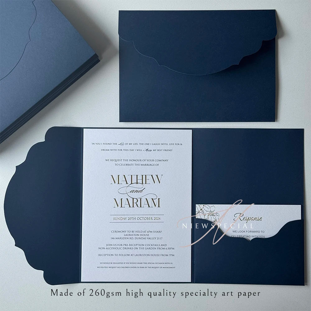 10pcs/20pcs/25pcs Blank Pocketfold Card Invitation DIY wedding paper envelope，DIY invitation,custom invitation,light pink