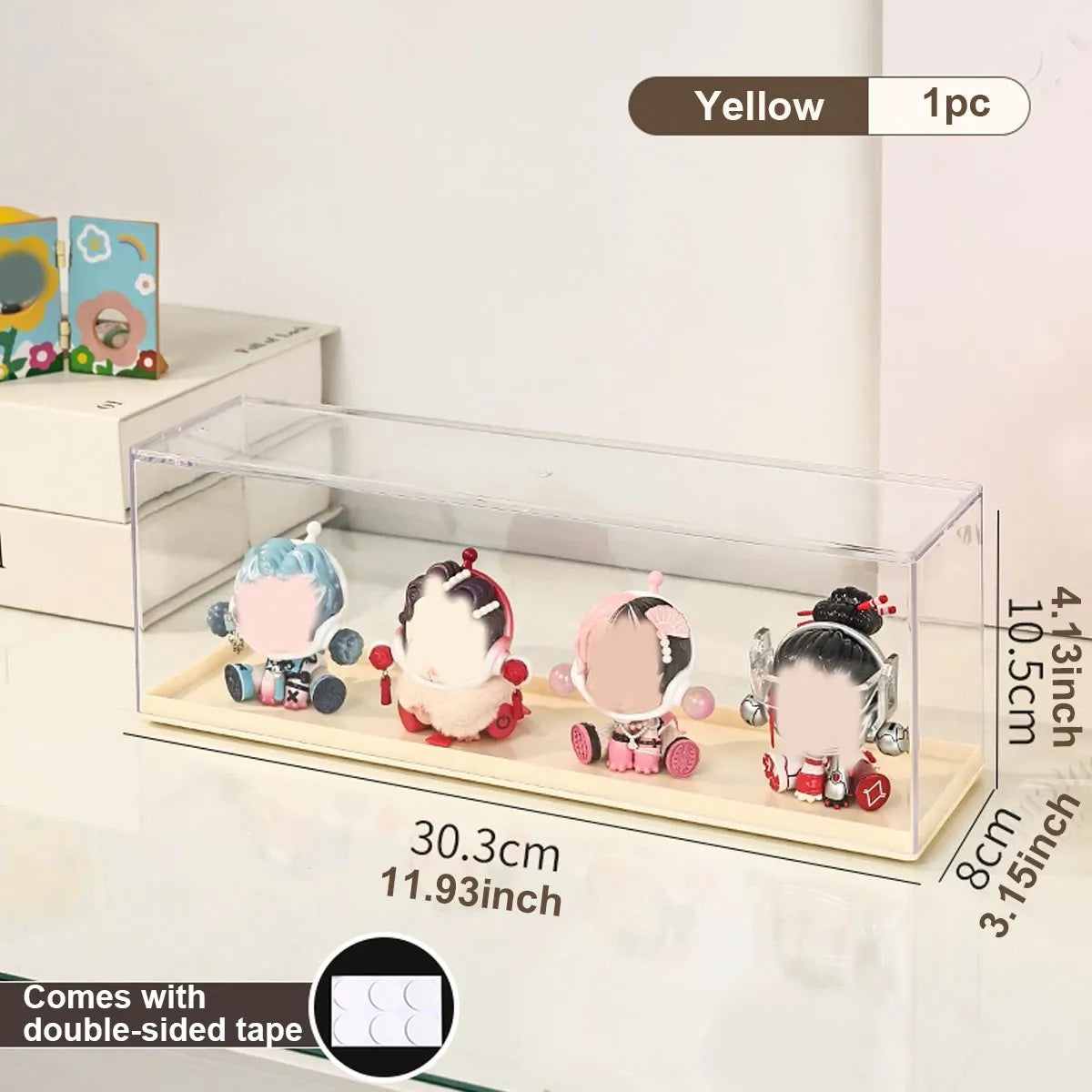 Transparent doll Display Cabinet, Dust-Proof Storage Box for Collectibles, doll and doll Display Rack, Stackable Storage Box 