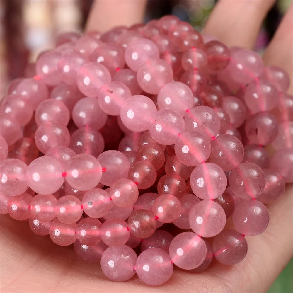 Natural Stone Beads Lava Jaspers Tiger Eye Quartz Agates Round Loose Beads for Jewelry Making DIY Bracelet Accessories 4-12MM