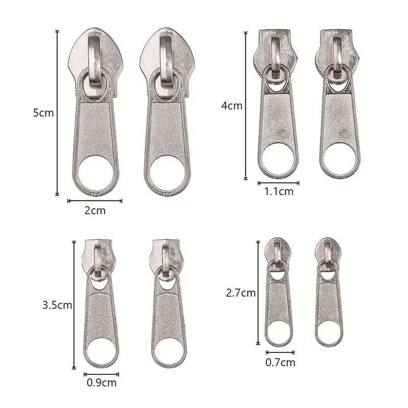 Zipper Head Zipper Repair Kit Easy Fix Zipper Slider Head Puller Closure Universal Replacement Broken Wearable 3# 5# 8# 10# -