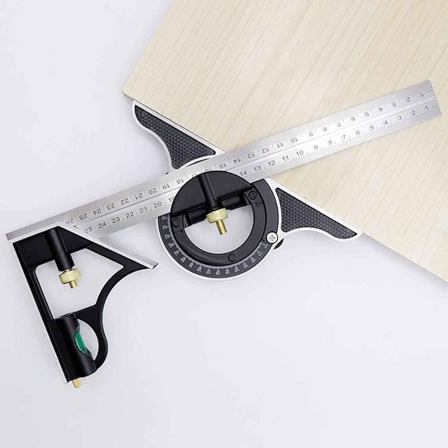 Adjustable Sliding Combination Square Ruler, Metal Ruler Framing Square T Ruler Carpentry Woodworking Measure Tools