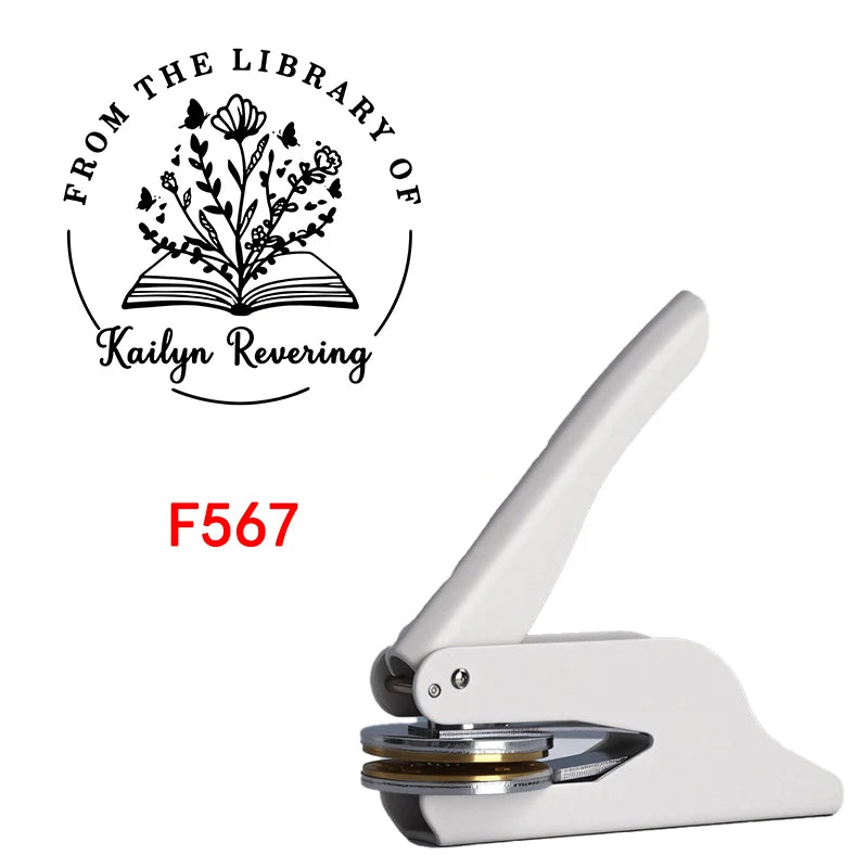 Custom Embosser Stamp,From the Library Embosser,Personalized Book Embosser Stamps,Custom Logo,Magic School,Gift for Book Love