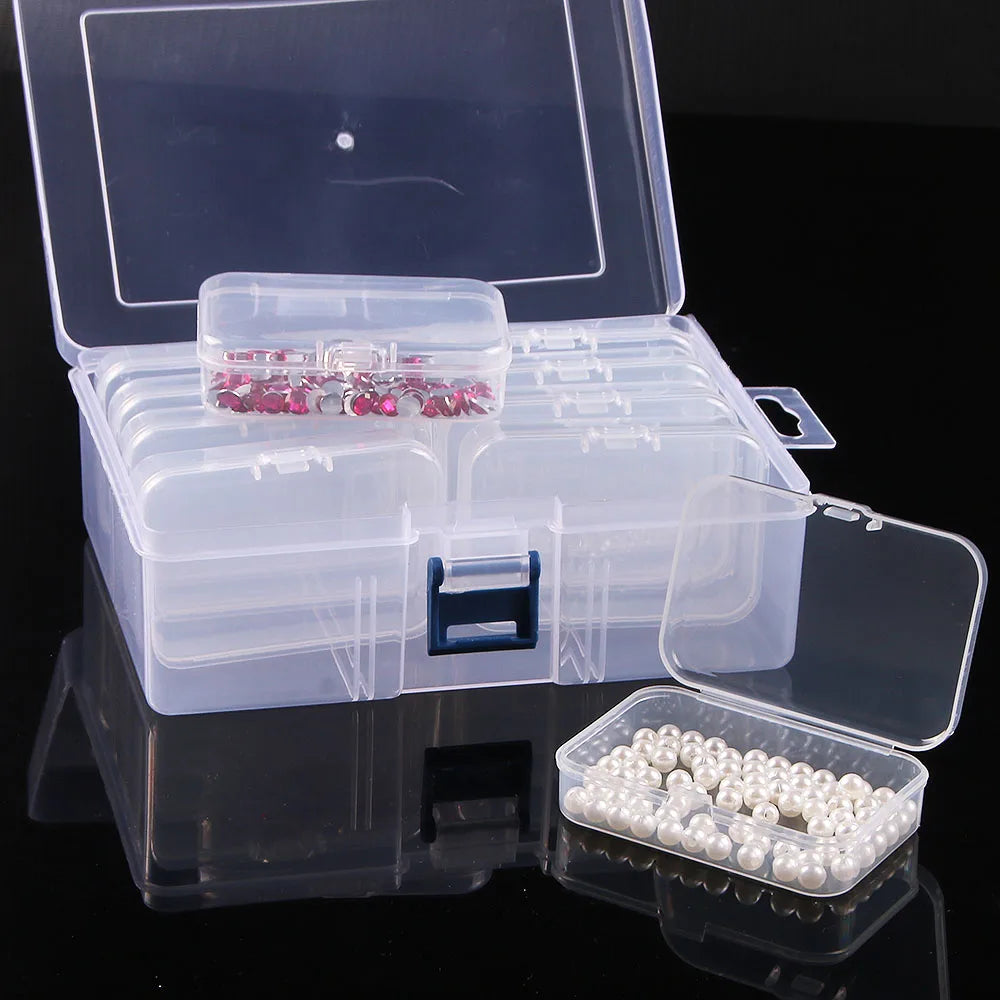 New Large 4/10/12/26 Slots Diamond Painting Storage Box Nail Art Jewelry Mosaic Storage Container, Multifunctional Storage Ca