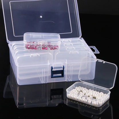 New Large 4/10/12/26 Slots Diamond Painting Storage Box Nail Art Jewelry Mosaic Storage Container, Multifunctional Storage Ca
