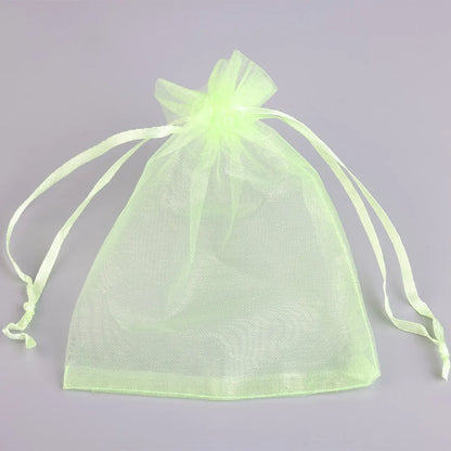 50/100pcs Colorful Organza Gift Bag 5x7 7x9 9x12 10x15 13x18cm Party Wedding Favors Candy Jewelry Packaging Drawstring pouche