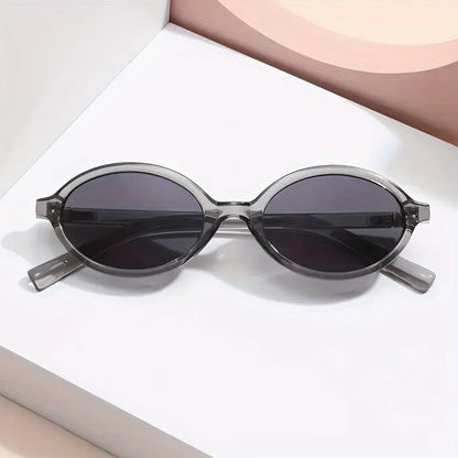 Y2K Style Oval Women'S Glasses Small Frame Fashionable Vintage with Decorate Function for Women Men - Gary