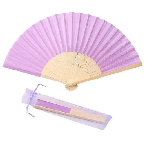 20pcs Personalized Engraved Silk Hand Fan Wedding Fold Fan Vintage Fans Customized Wedding Favor