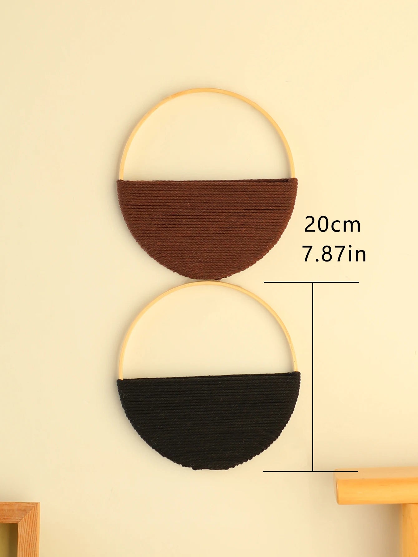 2 Pcs Macrame Wall Hanging Woven Boho Wall Decor Art Chic Bohemian Home Decorations Apartment Bedroom Living Room Dorm Nurser