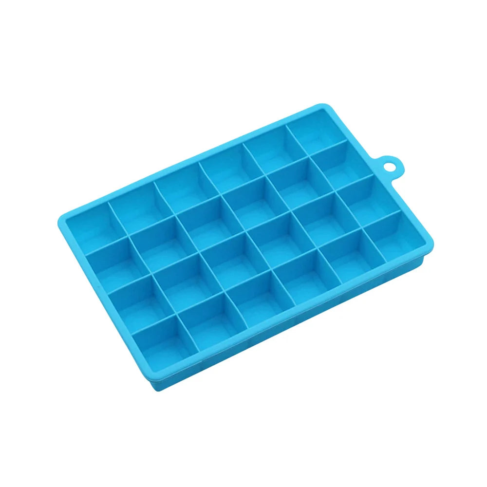 Silicone world Silicone Ice Cube Mold 15/24 Grids Square With Lids Trays Icecream Cold Drinks Whiskey Cocktails Tools Ice Mol
