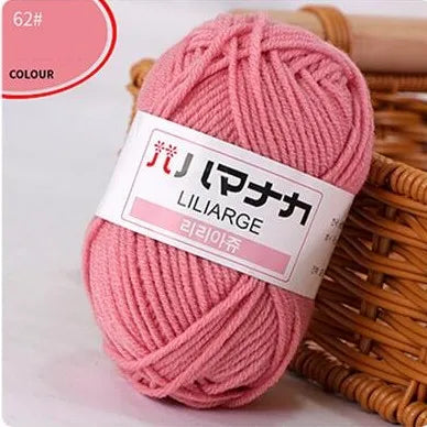DIY Baby Milk Sweet Soft Cotton Knitting Wool Yarn Thick Fiber Velvet Yarn Hand Knitting Wool Crochet Yarn for DIY Sweater - 