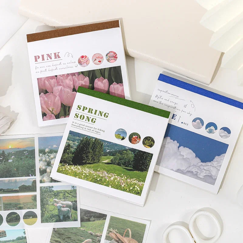 Journamm 40pcs/pack Aesthetics Decor Stickers Book DIY Scrapbooking Supplies Album Creative Stationery Already Cut Ins Sticke