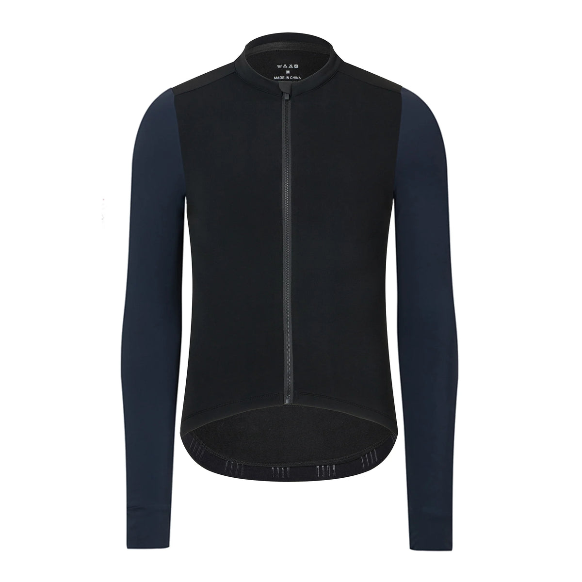 Rsantce 2024 Winter Thermal Fleece Cycling Jersey Top MTB Bike Outdoor Men's Bicycle Clothing Long Sleeve Shirt Uniform - Bla
